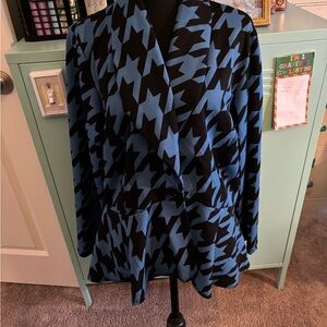 Stylish Blue and Black Blazer